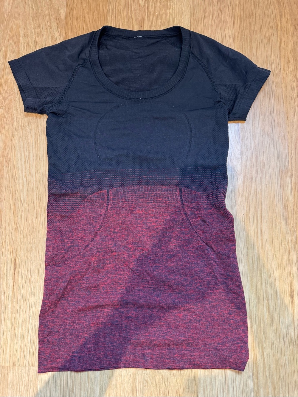 Ombre Black to Red Swiftly Tee